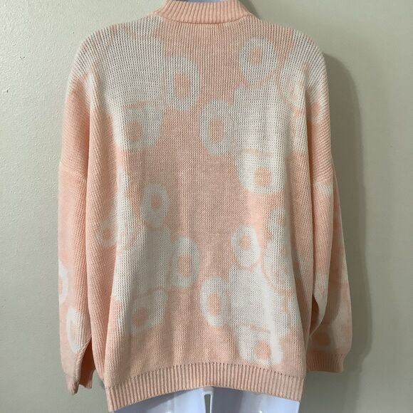 Sugar Co. Vintage 80s Fairy Kei Kawaii Pastel Pink Bear Knitted Sweater XL - Picture 6 of 10
